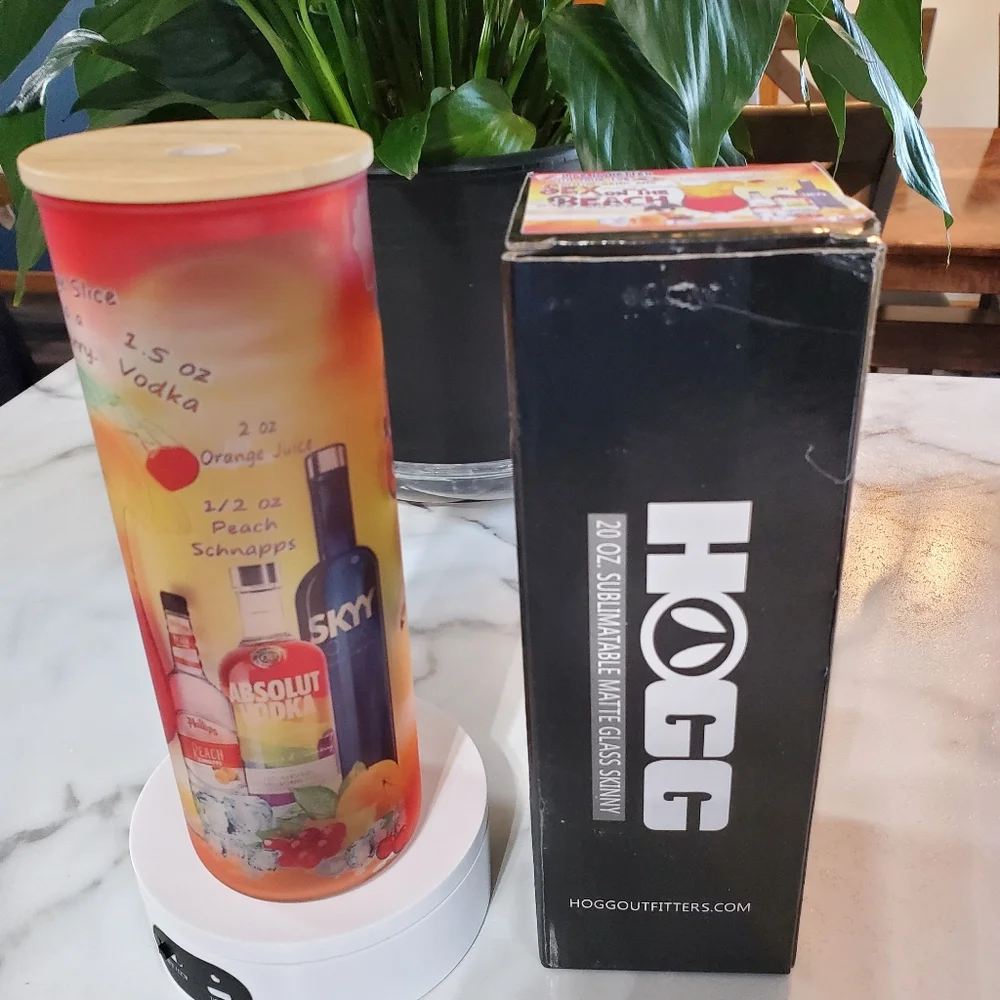 Life is Better With Your Toes In The Sand 20oz Matte Glass Tumbler w/ duo lids